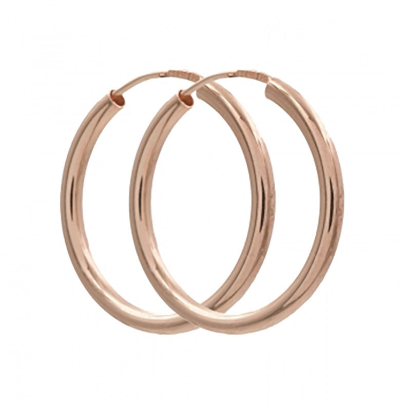 Ohrringe HOOPS Rose - 18k vergoldet