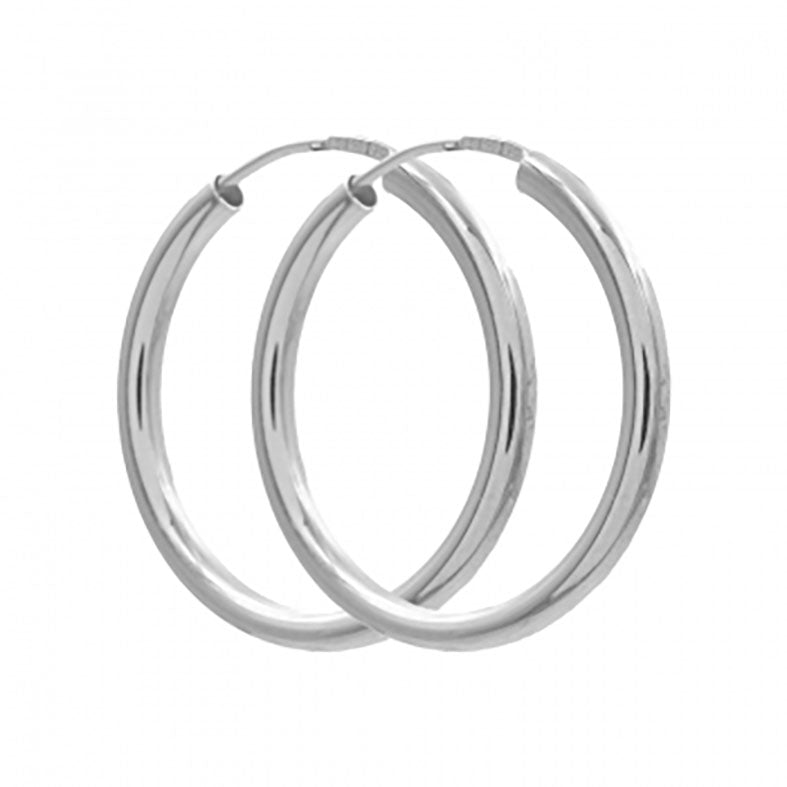 Ohrringe HOOPS Silber - mit Rhodium überzogen