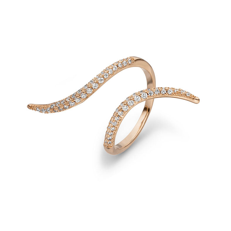 Ring WAVE Rosé Gold - 18k vergoldet